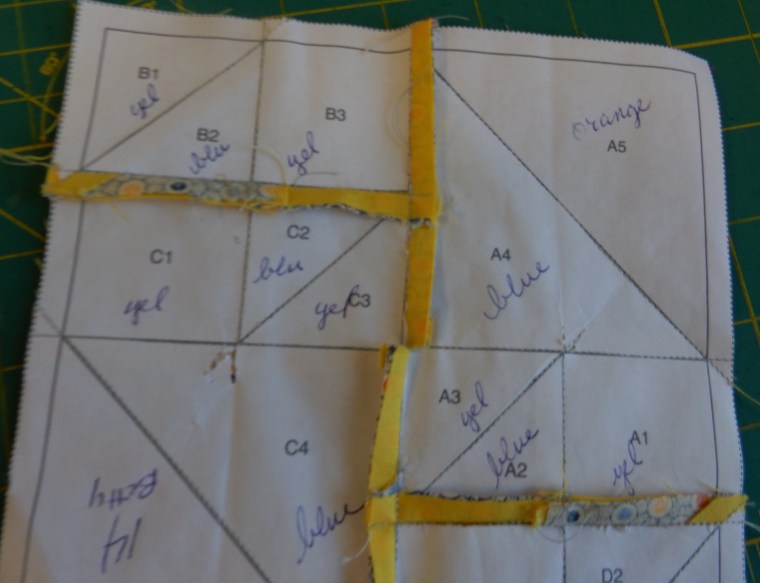 Write the color names in each section of the foundation papers.